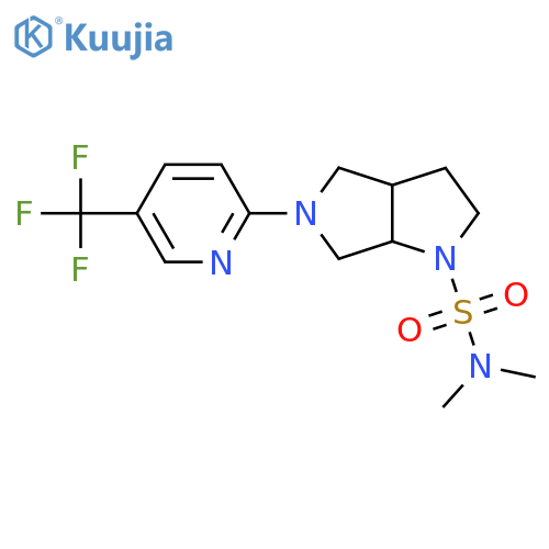 N,N-dimethyl-5-[5-(trifluoromethyl)pyridin-2-yl]-octahydropyrrolo[2,3-c]pyrrole-1-sulfonamide structure