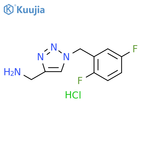 1-{1-(2,5-difluorophenyl)methyl-1H-1,2,3-triazol-4-yl}methanamine hydrochloride structure