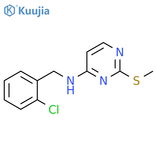 N-[(2-chlorophenyl)methyl]-2-(methylsulfanyl)pyrimidin-4-amine structure