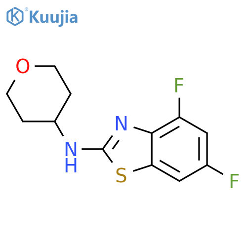 4,6-difluoro-N-(oxan-4-yl)-1,3-benzothiazol-2-amine structure