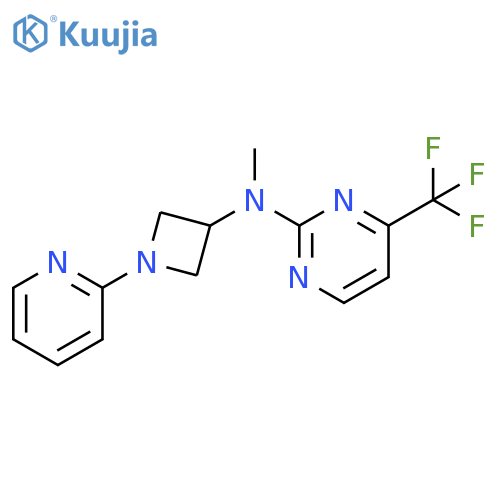 N-methyl-N-[1-(pyridin-2-yl)azetidin-3-yl]-4-(trifluoromethyl)pyrimidin-2-amine structure