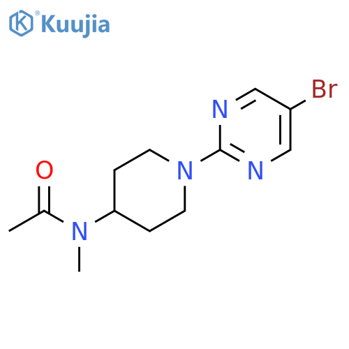 N-[1-(5-bromopyrimidin-2-yl)piperidin-4-yl]-N-methylacetamide structure