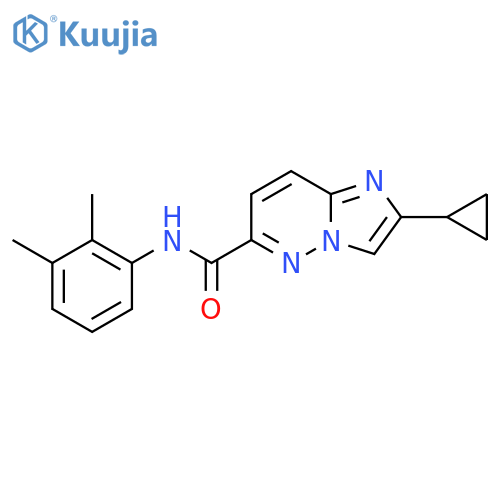 2-cyclopropyl-N-(2,3-dimethylphenyl)imidazo[1,2-b]pyridazine-6-carboxamide structure