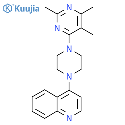 4-[4-(2,5,6-Trimethylpyrimidin-4-yl)piperazin-1-yl]quinoline structure