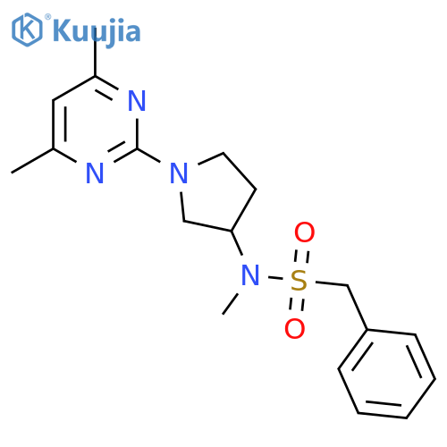 N-[1-(4,6-dimethylpyrimidin-2-yl)pyrrolidin-3-yl]-N-methyl-1-phenylmethanesulfonamide structure
