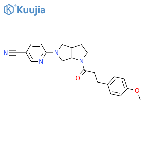 6-{1-[3-(4-Methoxyphenyl)propanoyl]-octahydropyrrolo[3,4-b]pyrrol-5-yl}pyridine-3-carbonitrile structure