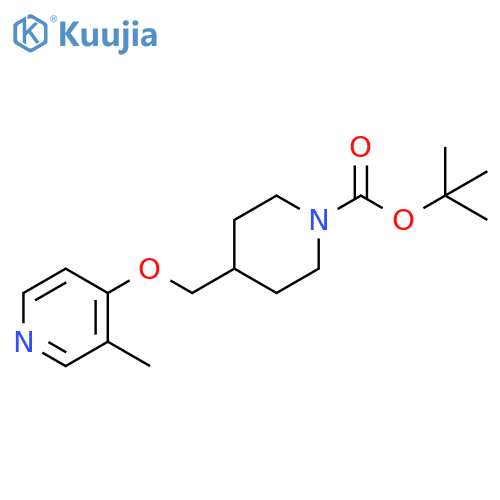 tert-butyl 4-{[(3-methylpyridin-4-yl)oxy]methyl}piperidine-1-carboxylate structure