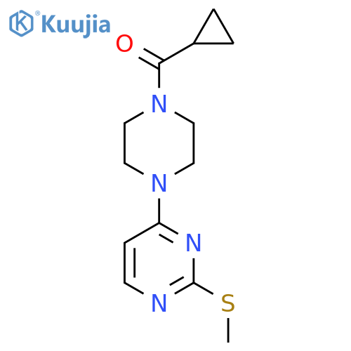 4-(4-Cyclopropanecarbonylpiperazin-1-yl)-2-(methylsulfanyl)pyrimidine structure