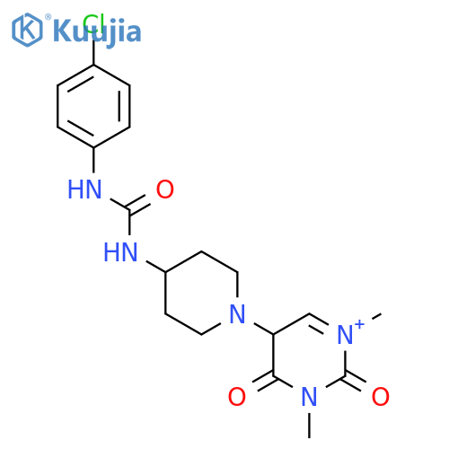 1-(4-Chlorophenyl)-3-[1-(1,3-dimethyl-2,4-dioxo-1,2,3,4-tetrahydropyrimidin-5-yl)piperidin-4-yl]urea structure