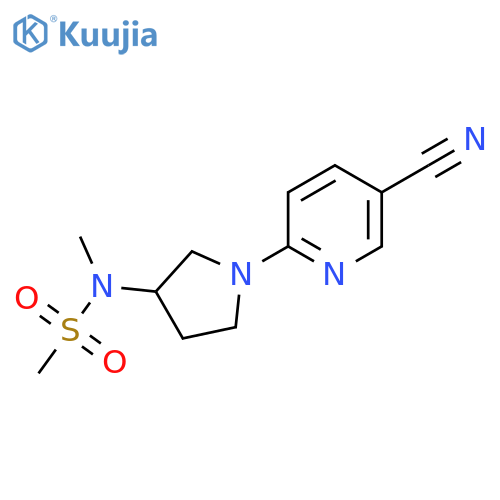 N-[1-(5-cyanopyridin-2-yl)pyrrolidin-3-yl]-N-methylmethanesulfonamide structure