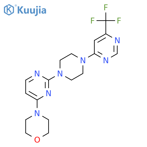 4-(2-{4-[6-(Trifluoromethyl)pyrimidin-4-yl]piperazin-1-yl}pyrimidin-4-yl)morpholine structure