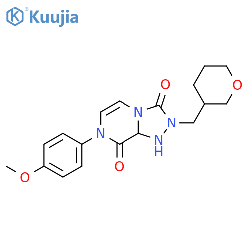7-(4-methoxyphenyl)-2-[(oxan-3-yl)methyl]-2H,3H,7H,8H-[1,2,4]triazolo[4,3-a]pyrazine-3,8-dione structure