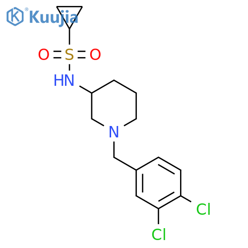 N-{1-[(3,4-dichlorophenyl)methyl]piperidin-3-yl}cyclopropanesulfonamide structure