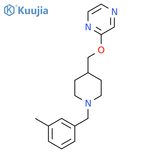 2-({1-[(3-Methylphenyl)methyl]piperidin-4-yl}methoxy)pyrazine structure