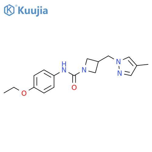 N-(4-ethoxyphenyl)-3-[(4-methyl-1H-pyrazol-1-yl)methyl]azetidine-1-carboxamide structure