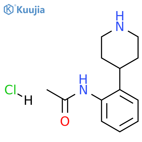 N-[2-(4-piperidyl)phenyl]acetamide;hydrochloride structure