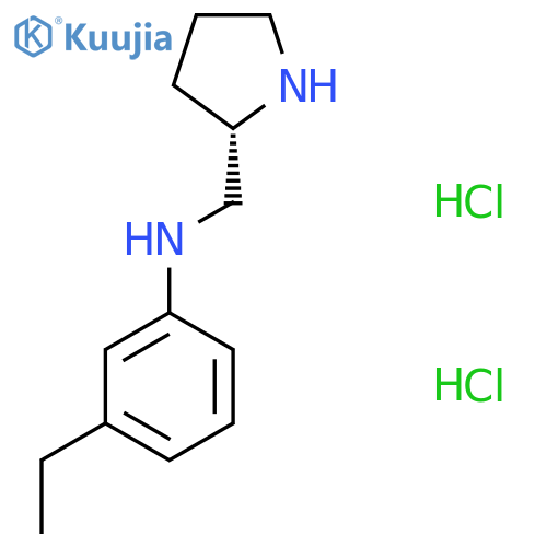 3-ethyl-N-{(2S)-pyrrolidin-2-ylmethyl}aniline dihydrochloride structure