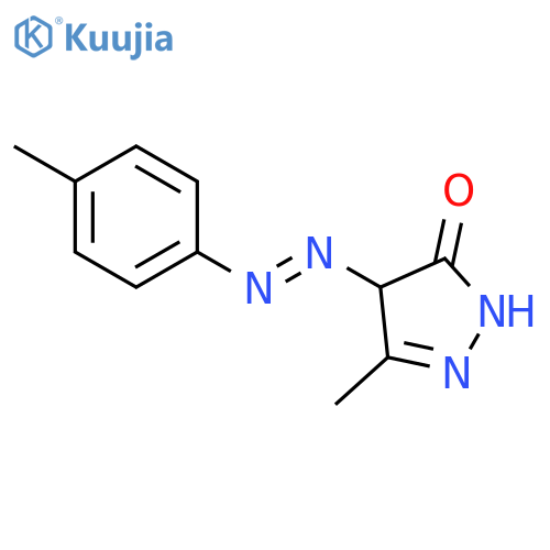 3H-Pyrazol-3-one,2,4-dihydro-5-methyl-4-[2-(4-methylphenyl)diazenyl]- structure