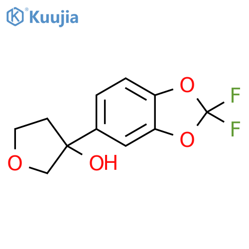 3-(2,2-Difluoro-1,3-dioxaindan-5-yl)oxolan-3-ol structure