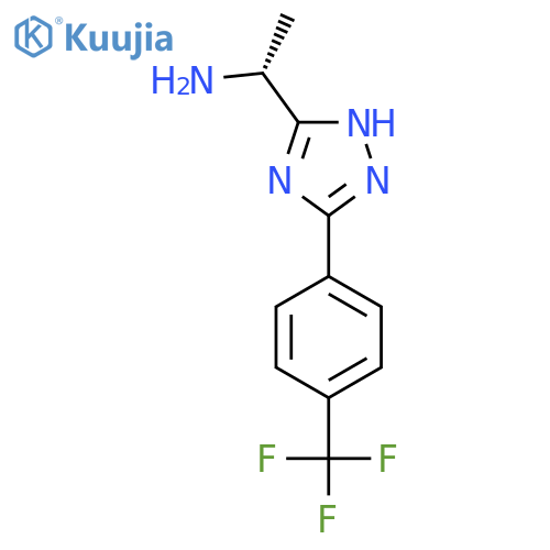 (1R)-1-{5-4-(trifluoromethyl)phenyl-1H-1,2,4-triazol-3-yl}ethan-1-amine structure