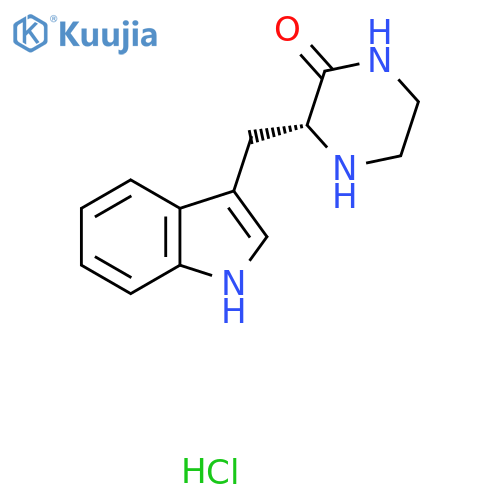 (3R)-3-(1H-indol-3-yl)methylpiperazin-2-one hydrochloride structure