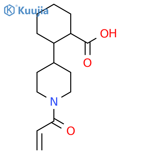 2-1-(prop-2-enoyl)piperidin-4-ylcyclohexane-1-carboxylic acid, Mixture of diastereomers structure