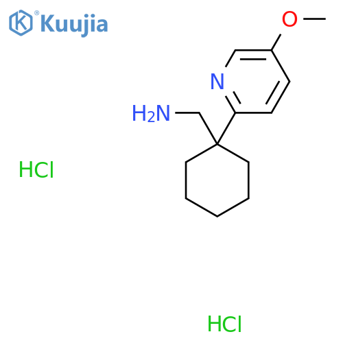 1-1-(5-methoxypyridin-2-yl)cyclohexylmethanamine dihydrochloride structure