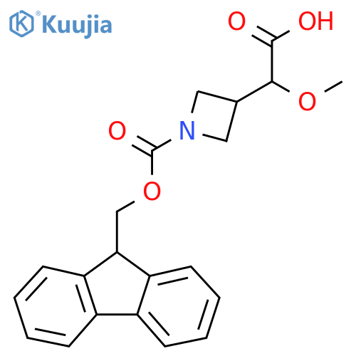 2-(1-{(9H-fluoren-9-yl)methoxycarbonyl}azetidin-3-yl)-2-methoxyacetic acid structure
