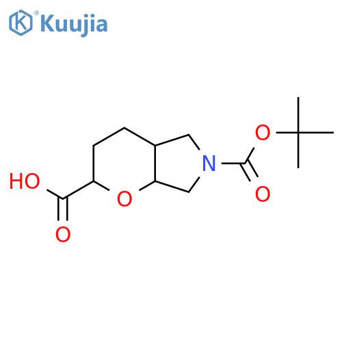 6-(tert-butoxy)carbonyl-octahydropyrano2,3-cpyrrole-2-carboxylic acid structure