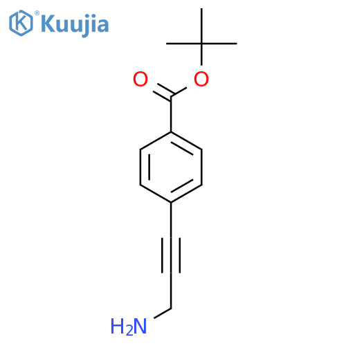 Tert-butyl 4-(3-aminoprop-1-yn-1-yl)benzoate structure