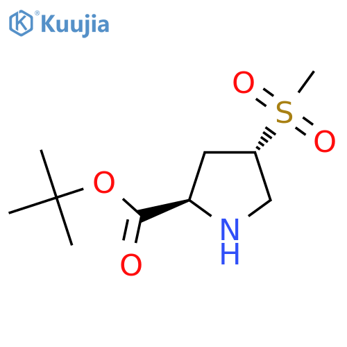 tert-butyl (2R,4S)-4-methanesulfonylpyrrolidine-2-carboxylate structure