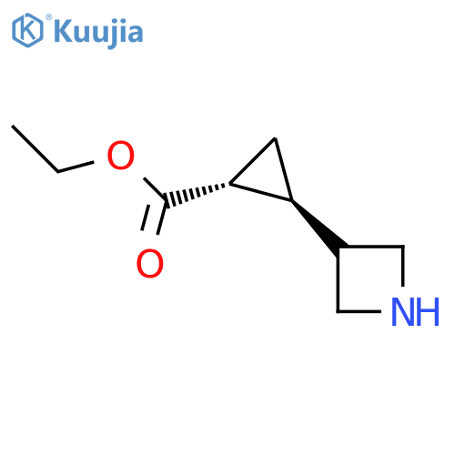 rac-ethyl (1R,2S)-2-(azetidin-3-yl)cyclopropane-1-carboxylate structure