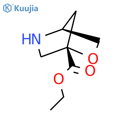 ethyl (1S,4S)-2-oxa-5-azabicyclo2.2.1heptane-1-carboxylate structure