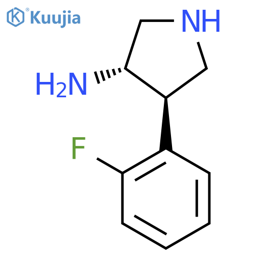 rac-(3R,4S)-4-(2-fluorophenyl)pyrrolidin-3-amine structure