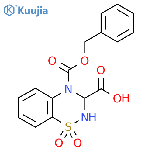 4-(benzyloxy)carbonyl-1,1-dioxo-3,4-dihydro-2H-1lambda6,2,4-benzothiadiazine-3-carboxylic acid structure