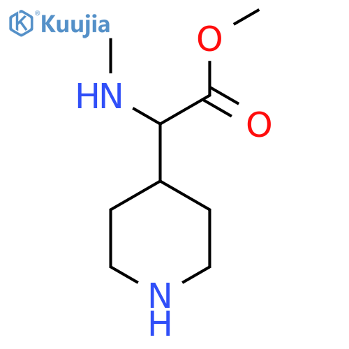 Methyl 2-(methylamino)-2-(piperidin-4-yl)acetate structure