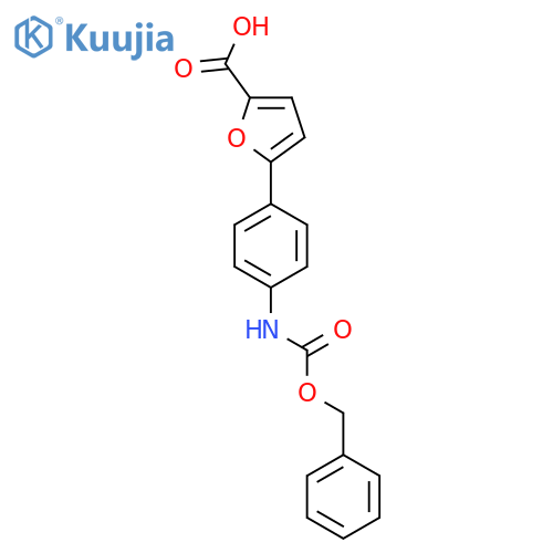 5-(4-{(benzyloxy)carbonylamino}phenyl)furan-2-carboxylic acid structure