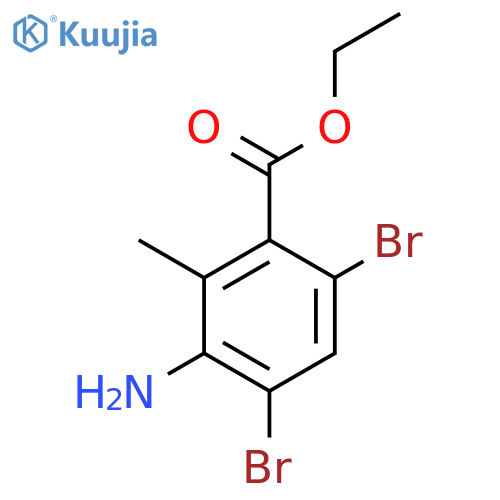 Ethyl 3-amino-4,6-dibromo-2-methylbenzoate structure