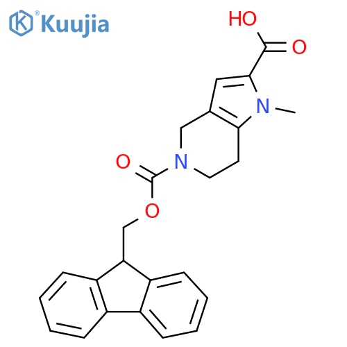 5-{(9H-fluoren-9-yl)methoxycarbonyl}-1-methyl-1H,4H,5H,6H,7H-pyrrolo3,2-cpyridine-2-carboxylic acid structure