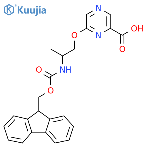6-2-({(9H-fluoren-9-yl)methoxycarbonyl}amino)propoxypyrazine-2-carboxylic acid structure