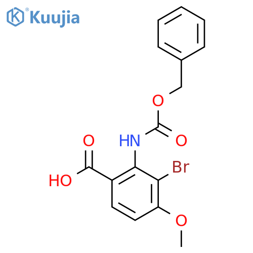 2-{(benzyloxy)carbonylamino}-3-bromo-4-methoxybenzoic acid structure