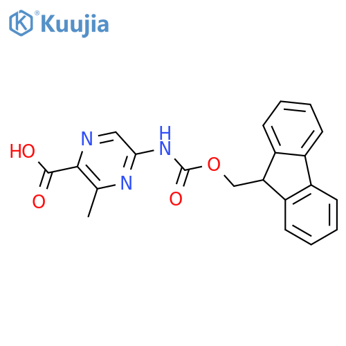 5-({(9H-fluoren-9-yl)methoxycarbonyl}amino)-3-methylpyrazine-2-carboxylic acid structure
