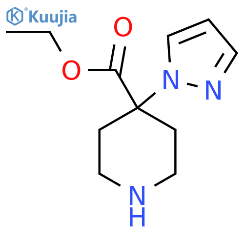 ethyl 4-(1H-pyrazol-1-yl)piperidine-4-carboxylate structure