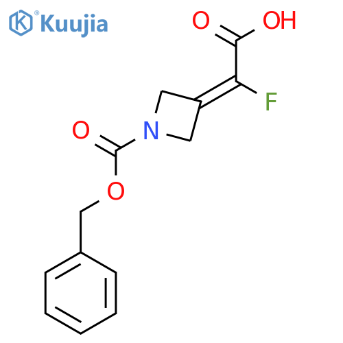 2-{1-(benzyloxy)carbonylazetidin-3-ylidene}-2-fluoroacetic acid structure