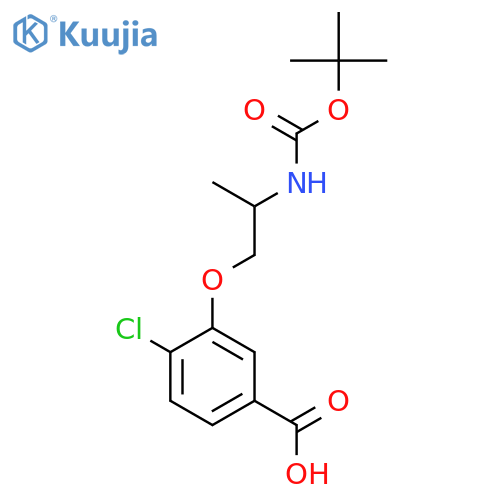 3-(2-{[(Tert-butoxy)carbonyl]amino}propoxy)-4-chlorobenzoic acid structure
