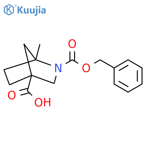 2-(benzyloxy)carbonyl-1-methyl-2-azabicyclo2.2.1heptane-4-carboxylic acid structure