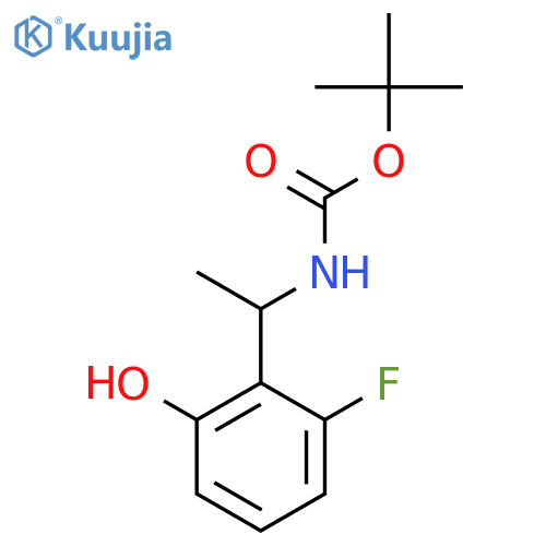 tert-butyl N-1-(2-fluoro-6-hydroxyphenyl)ethylcarbamate structure