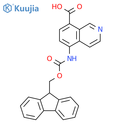 5-({(9H-fluoren-9-yl)methoxycarbonyl}amino)isoquinoline-8-carboxylic acid structure