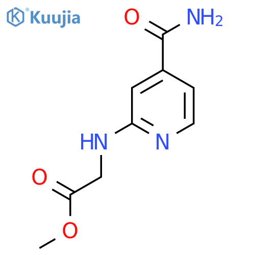 methyl 2-(4-carbamoylpyridin-2-yl)aminoacetate structure