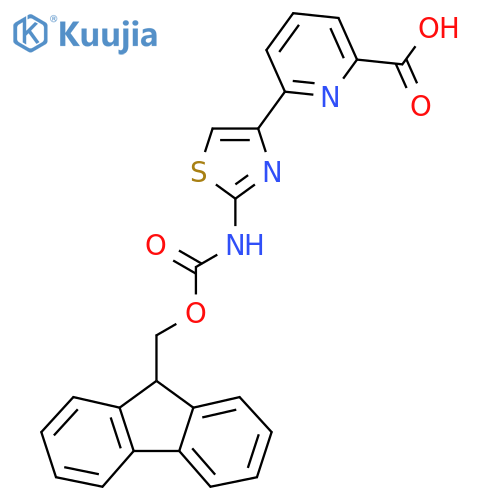 6-2-({(9H-fluoren-9-yl)methoxycarbonyl}amino)-1,3-thiazol-4-ylpyridine-2-carboxylic acid structure